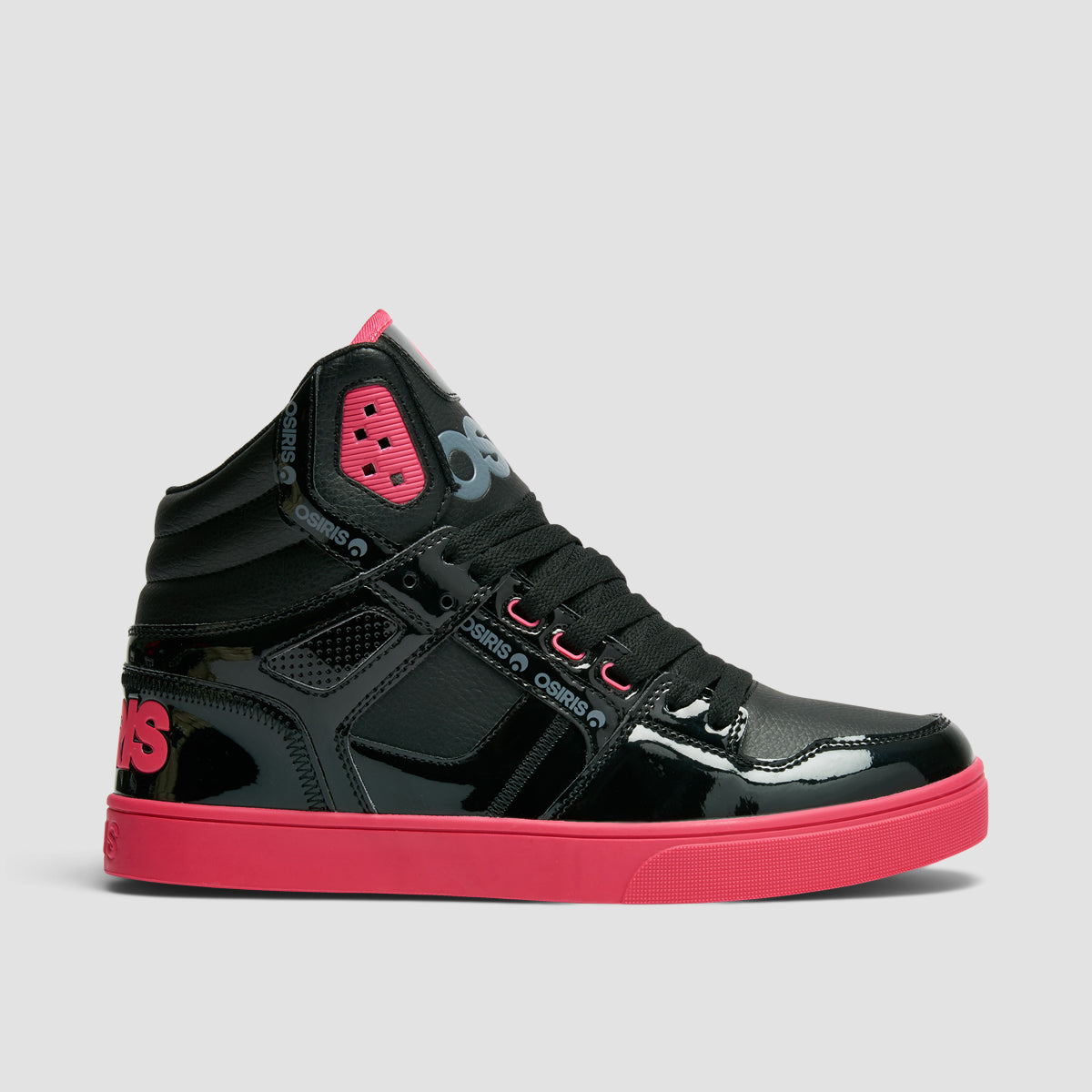 Osiris Clone Shoes - Black/Magenta/Black