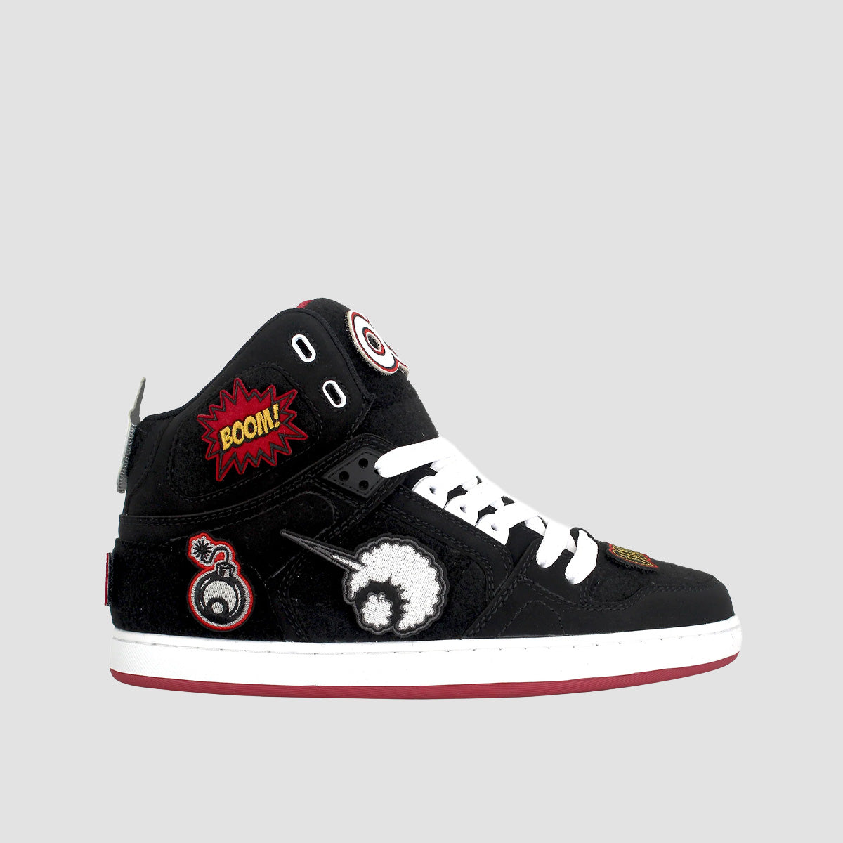 Osiris NYC 83 CLK High Top Shoes - Black/Red/Velcro