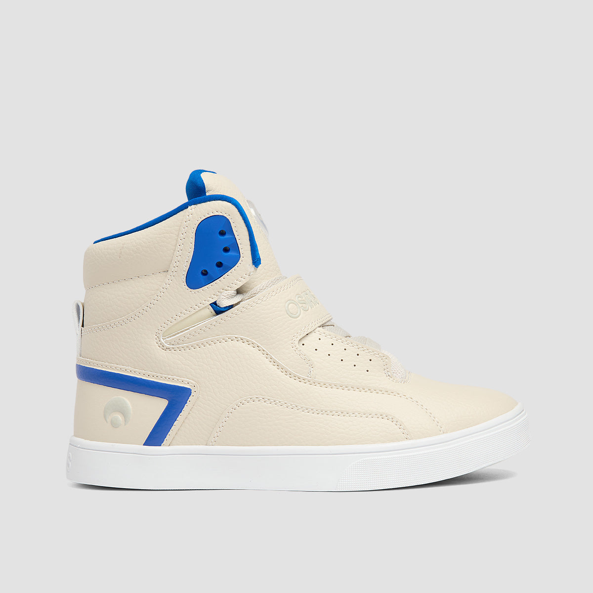 Osiris Rize Ultra High Top Shoes - Cream/Grey/Blue