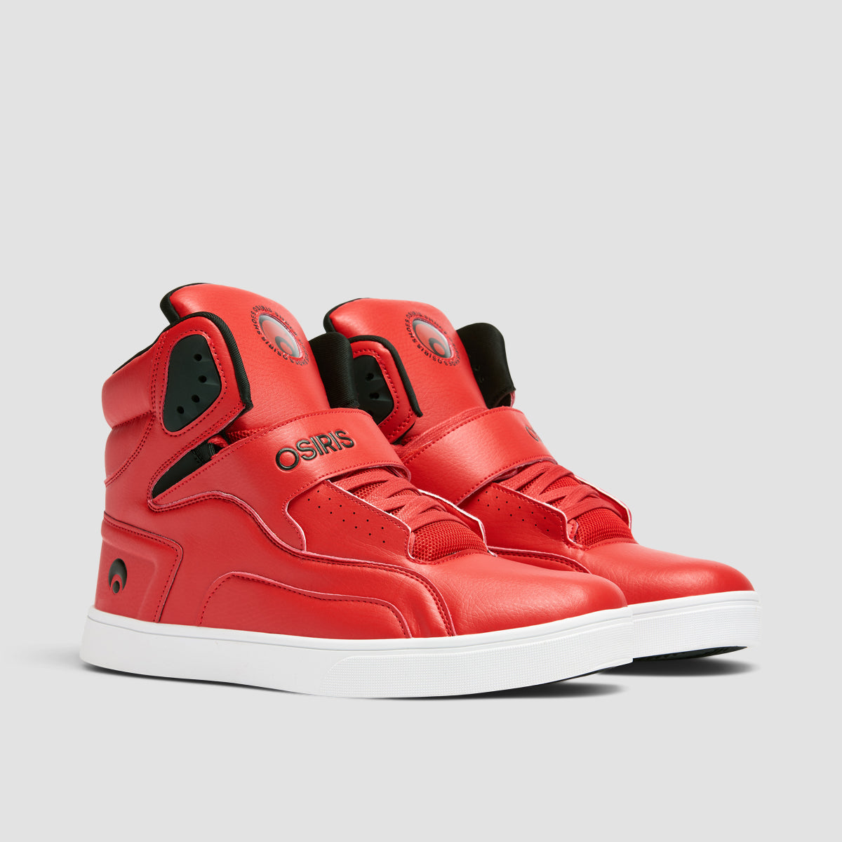 Osiris Rize Ultra High Top Shoes - Red/Red/Black
