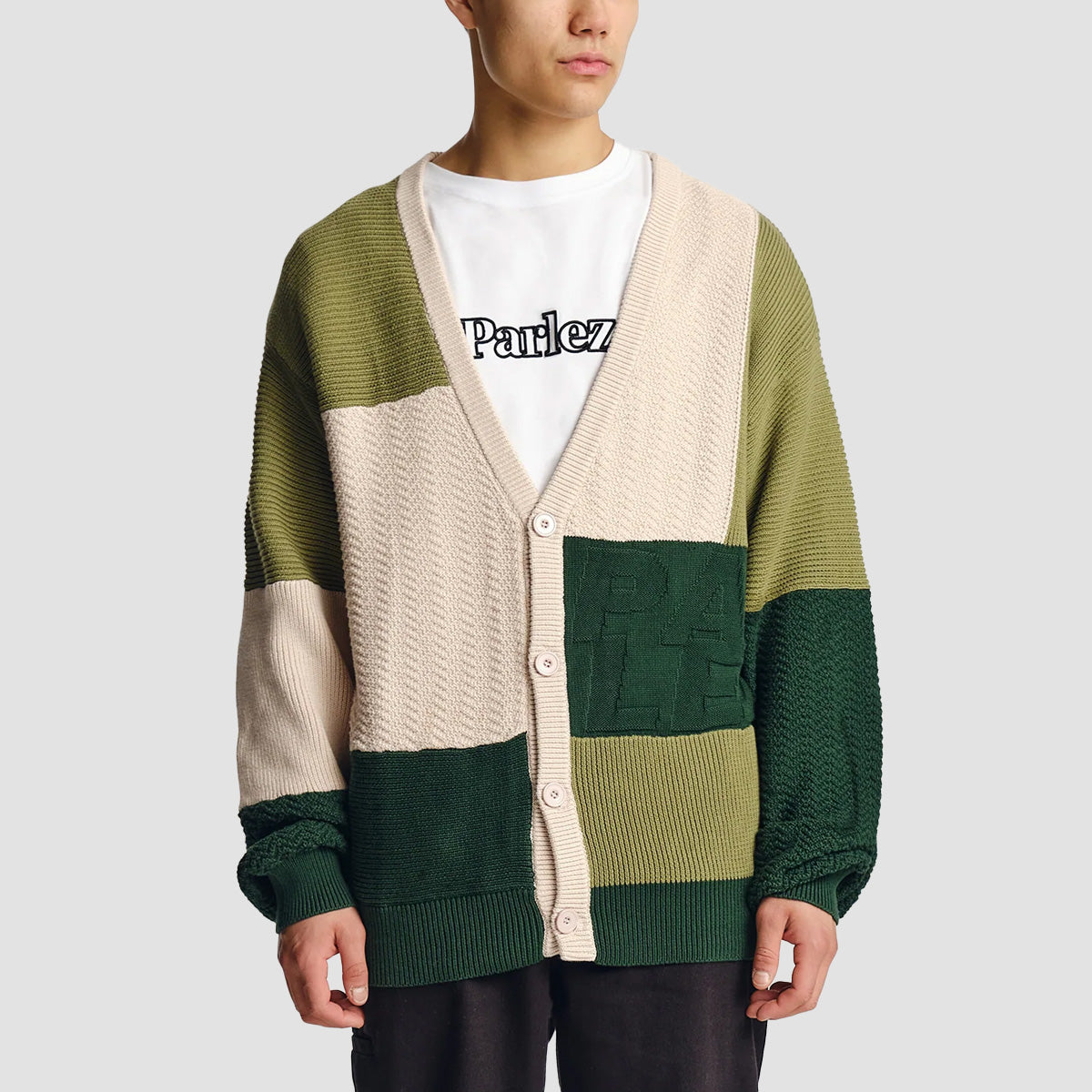 Parlez Flinton Knit Cardigan Kelp Green