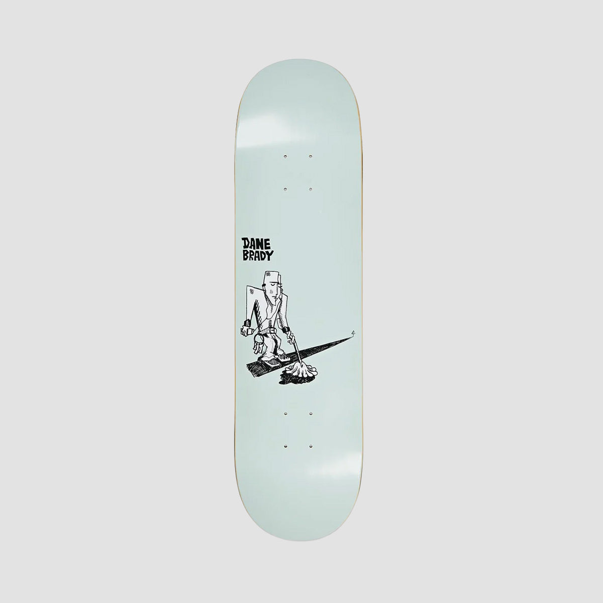 Polar Dane Brady Mopping Skateboard Deck Green - 8"