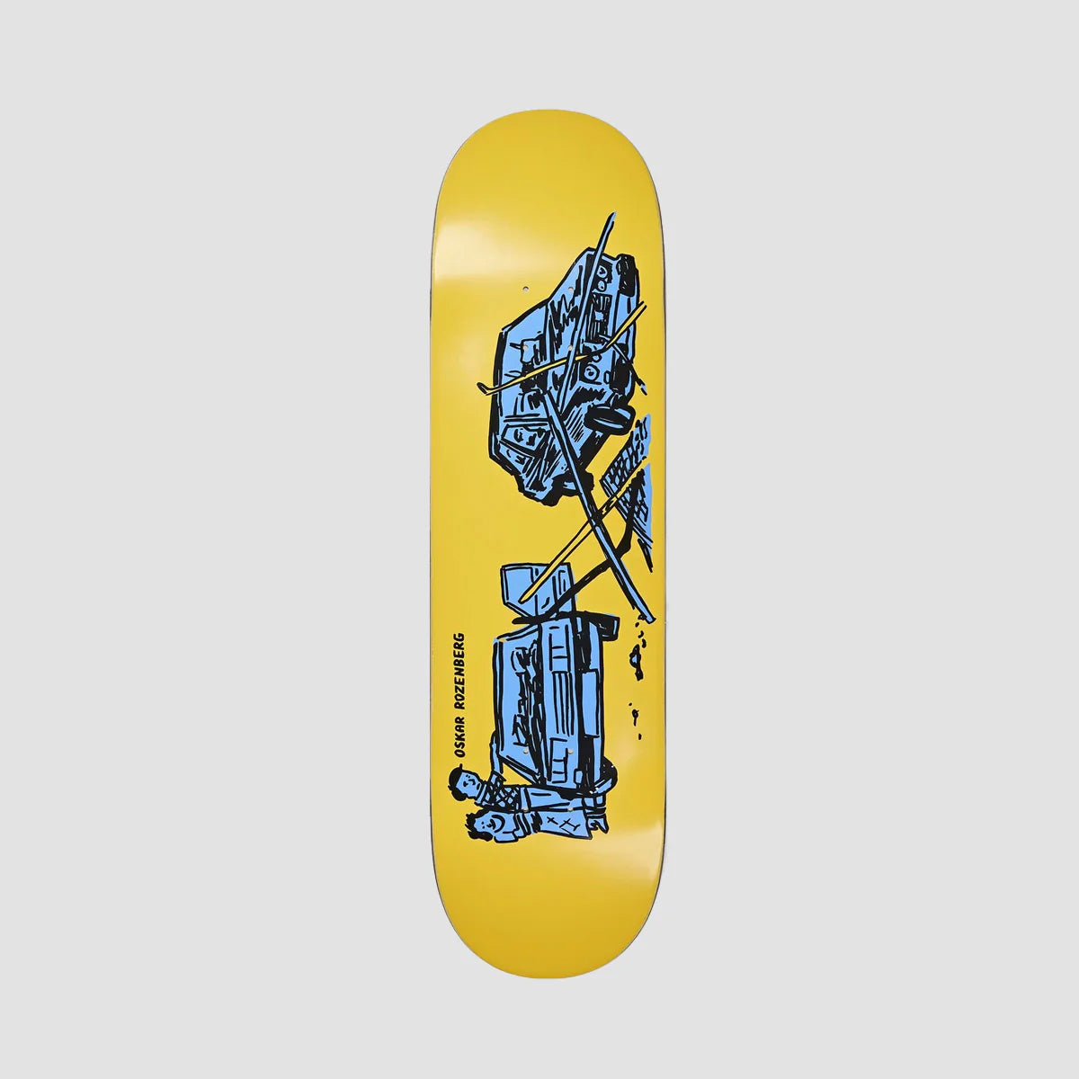 Polar Oskar Rozenberg Drivers License Skateboard Deck Yellow - 8.625"