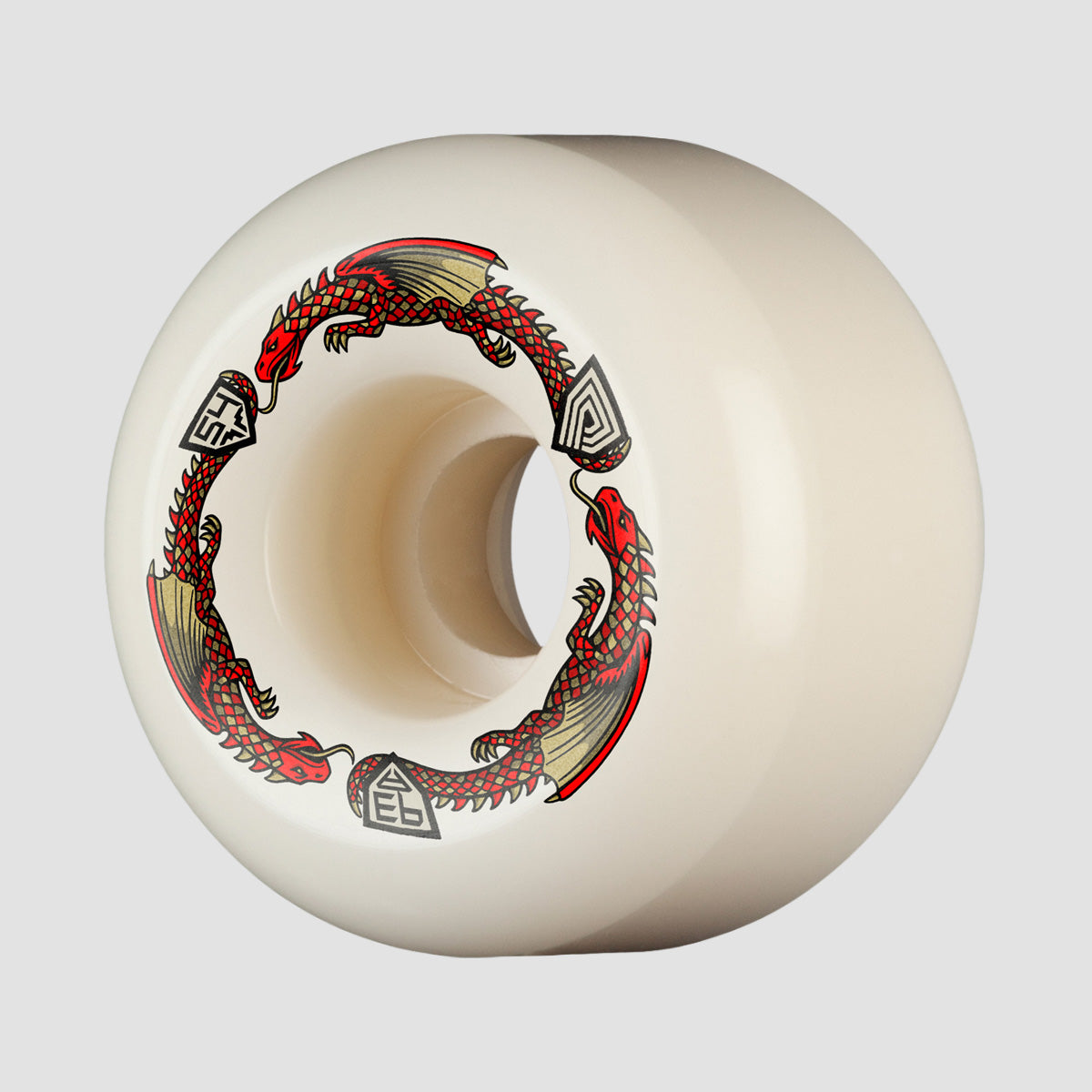 Powell Peralta Dragon Formula 93A A2 Skateboard Wheels Off White/Red 54x39mm