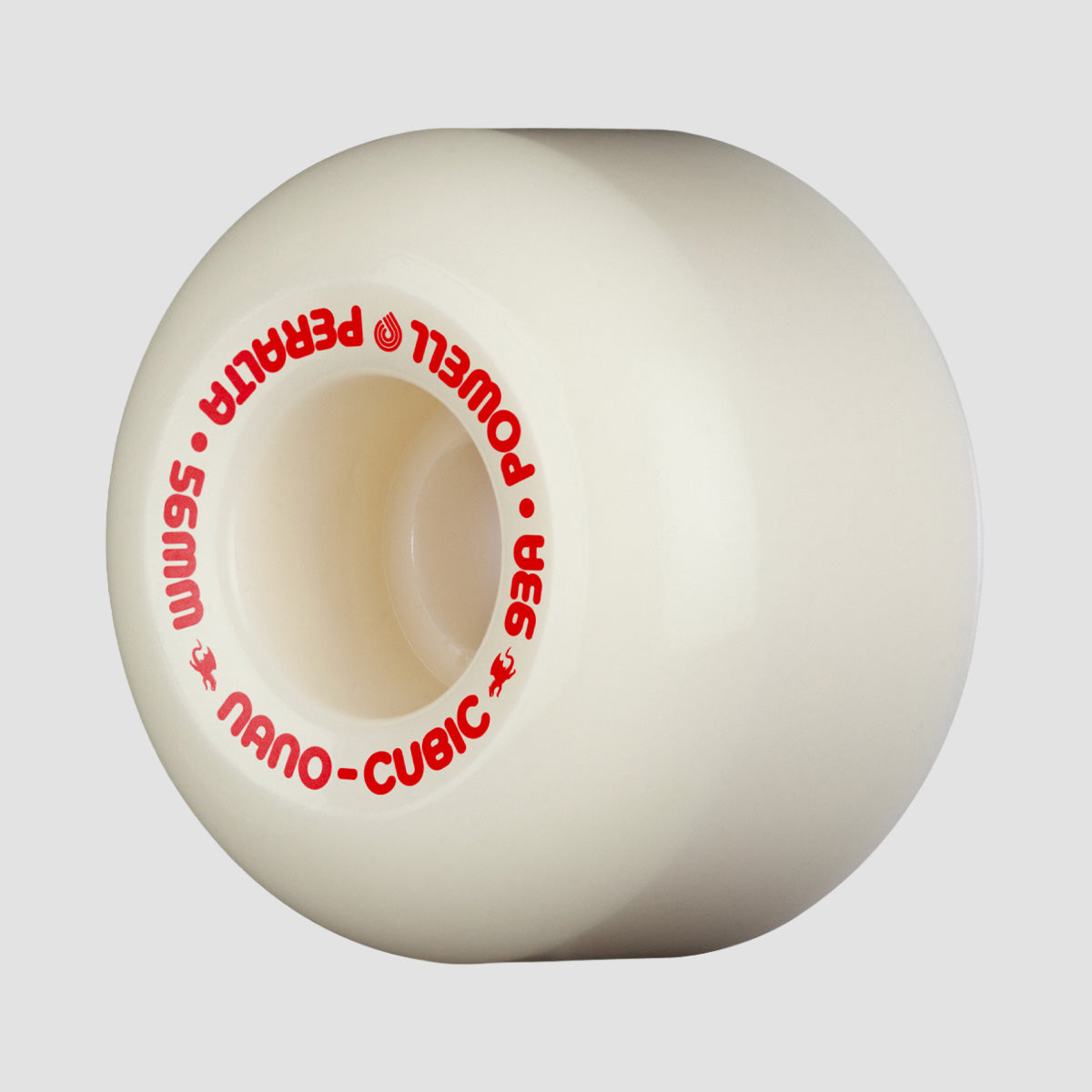 Powell Peralta Dragon Formula Nano Cubic 93A Skateboard Wheels Off White/Red 56x37mm