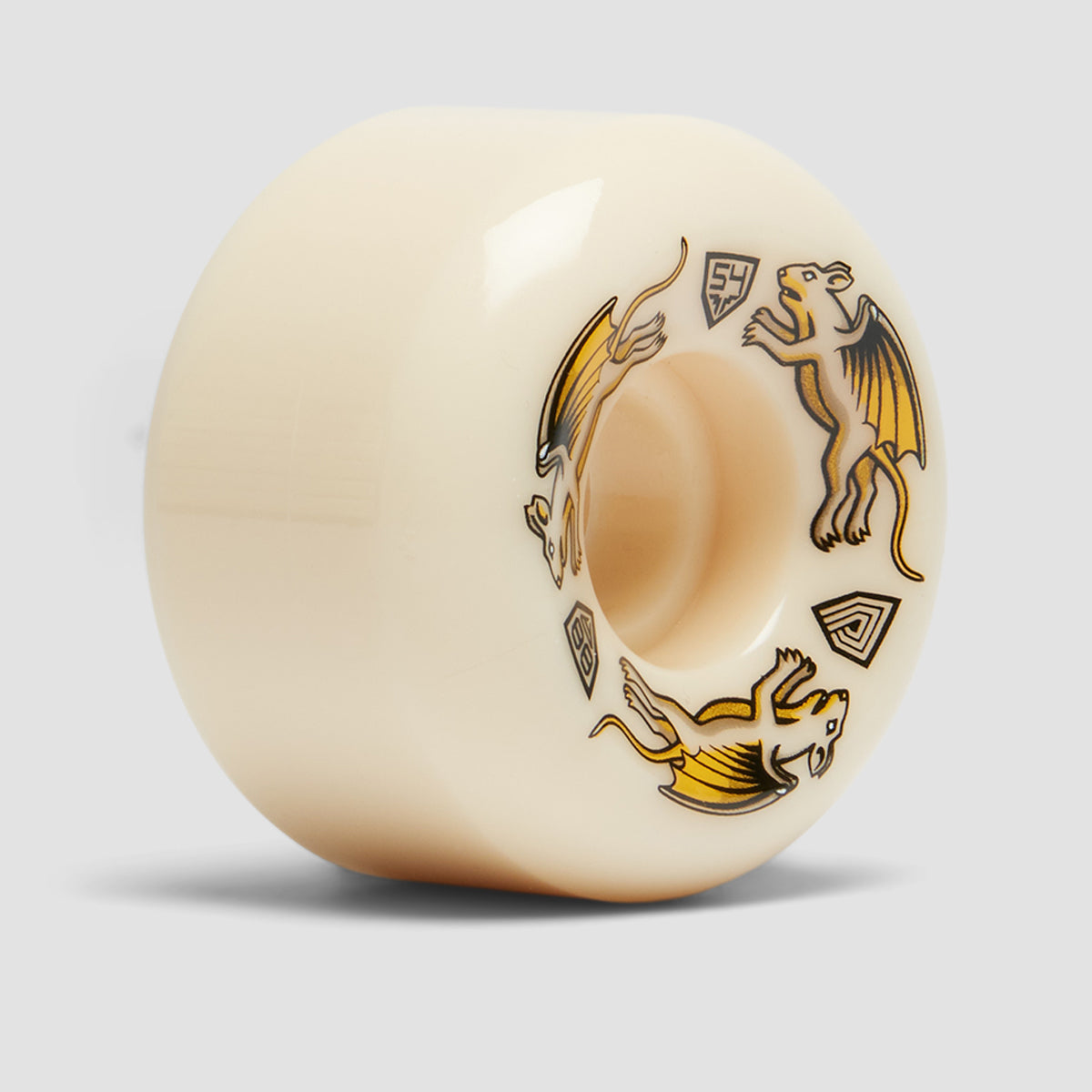 Powell Peralta Dragon Formula Nano Rats 88A V6 Skateboard Wheels White 54x34mm