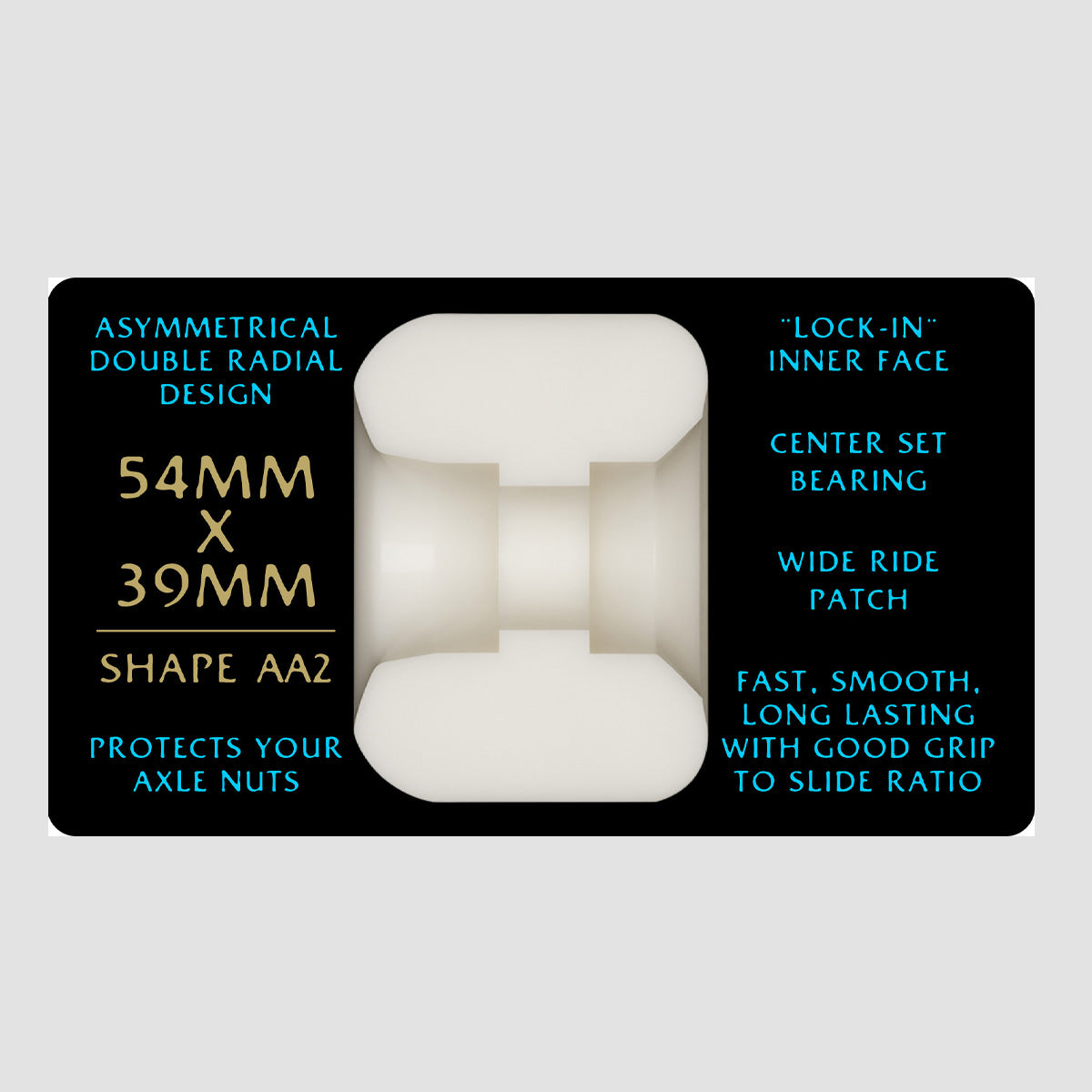 Powell Peralta Dragon Formula Nano Rats 93A AA2 Skateboard Wheels Off White/Red 54x39mm