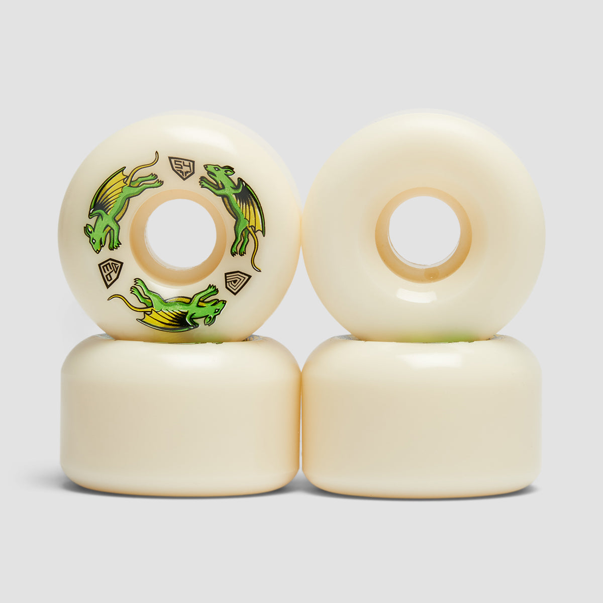 Powell Peralta Dragon Formula Nano Rats 93A V6 Skateboard Wheels White 54x34mm