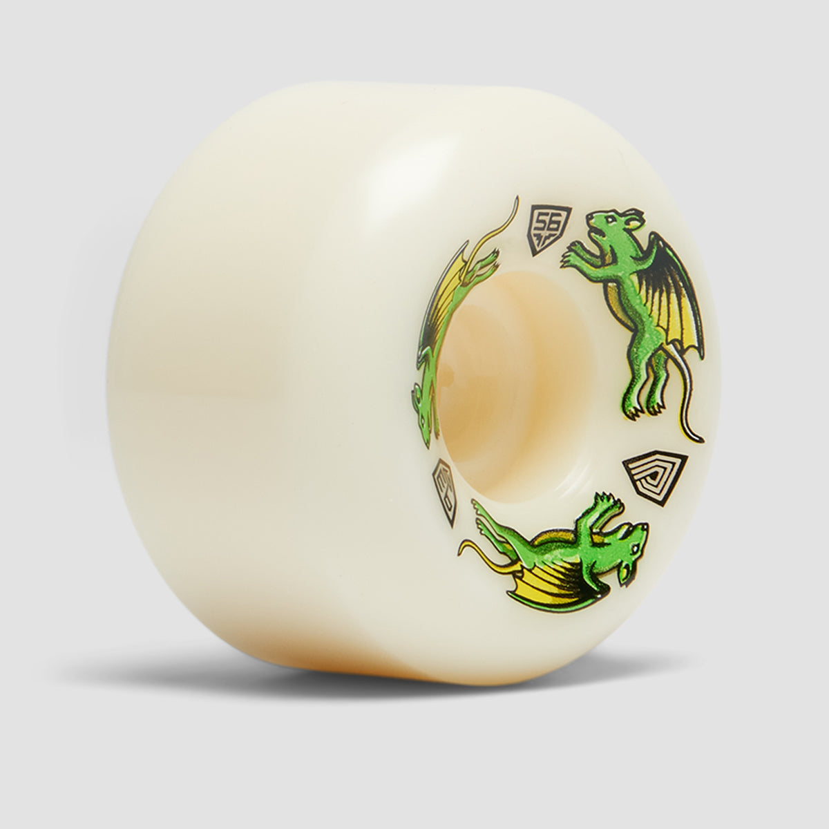 Powell Peralta Dragon Formula Nano Rats 93A V6 Skateboard Wheels White 56x36mm