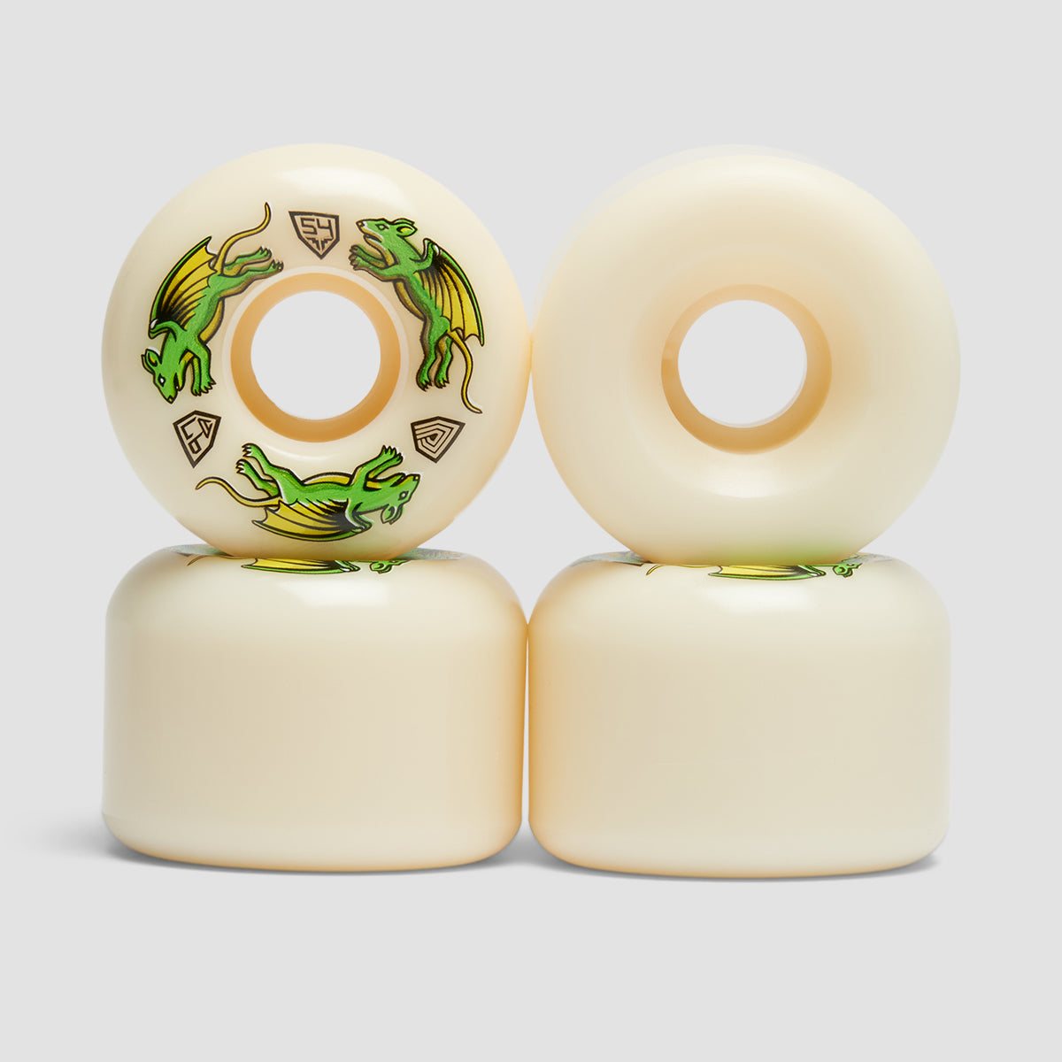 Powell Peralta Dragon Formula Nano Rats 97A A2 Skateboard Wheels White 54x39mm