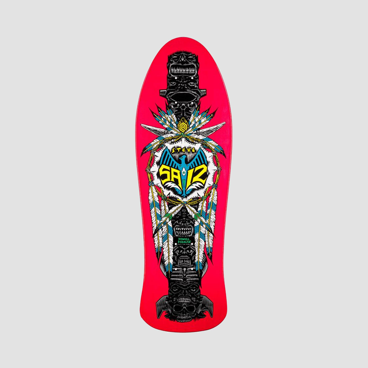 Powell Peralta Steve Saiz Totem 282 Skateboard Deck Pink - 10"