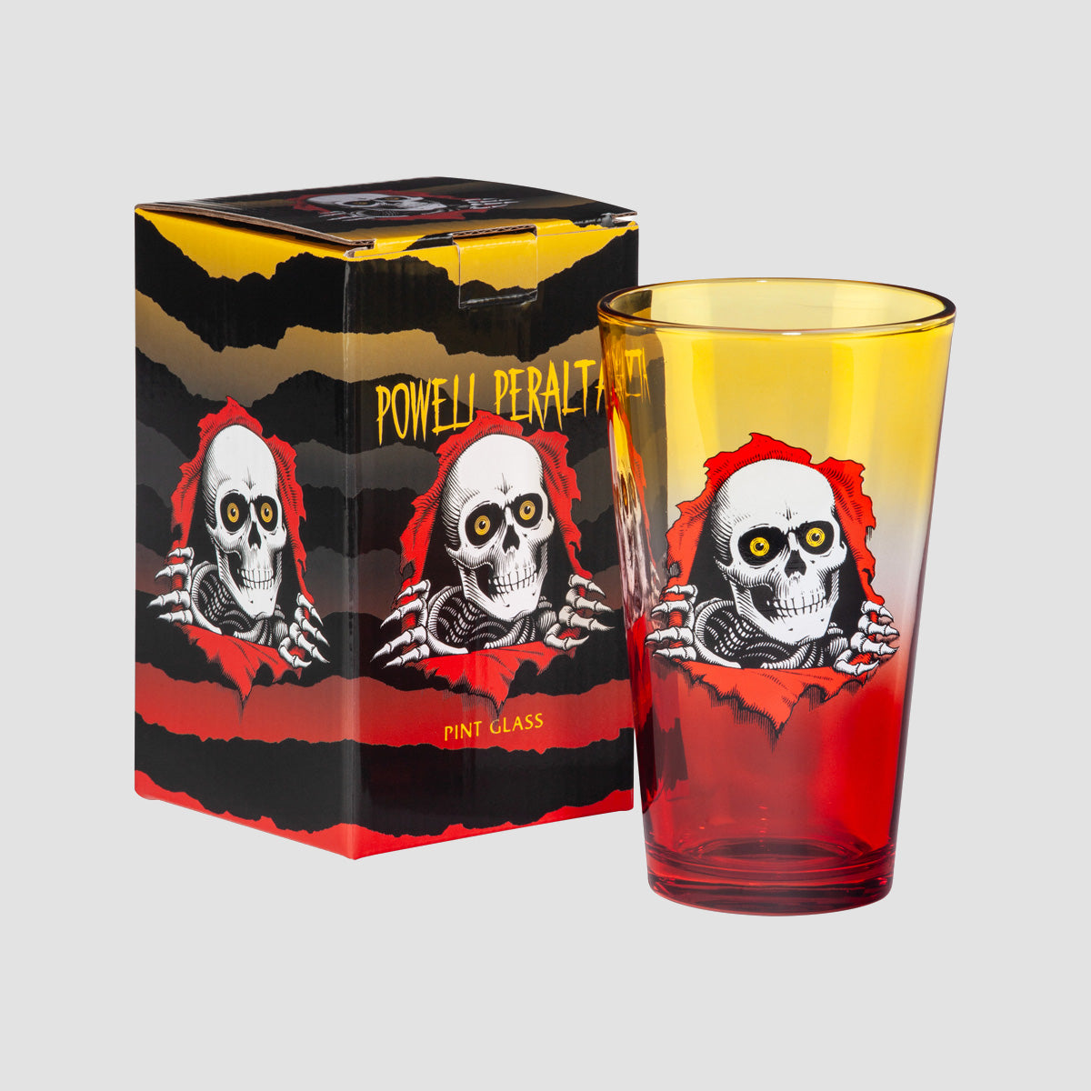 Powell Peralta US Pint Glass Ripper Yellow/Red Fade