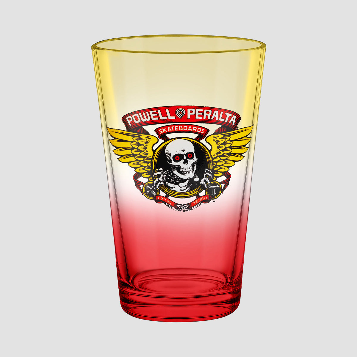 Powell Peralta US Pint Glass Winged Ripper Yellow/Red Fade