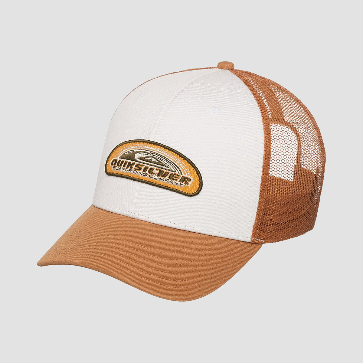 Quiksilver Decades Cotton Trucker Cap Tobacco Brown