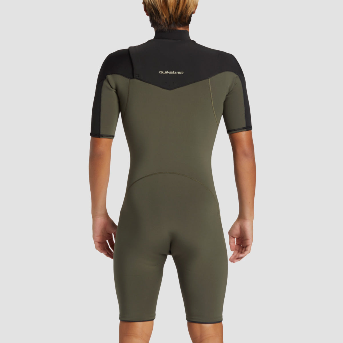 Quiksilver Everyday Sessions 2/2mm Chest Zip Shorty Wetsuit Thyme