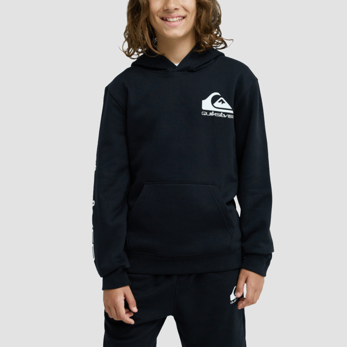 Quiksilver Omni Logo Pullover Hoodie Black - Kids
