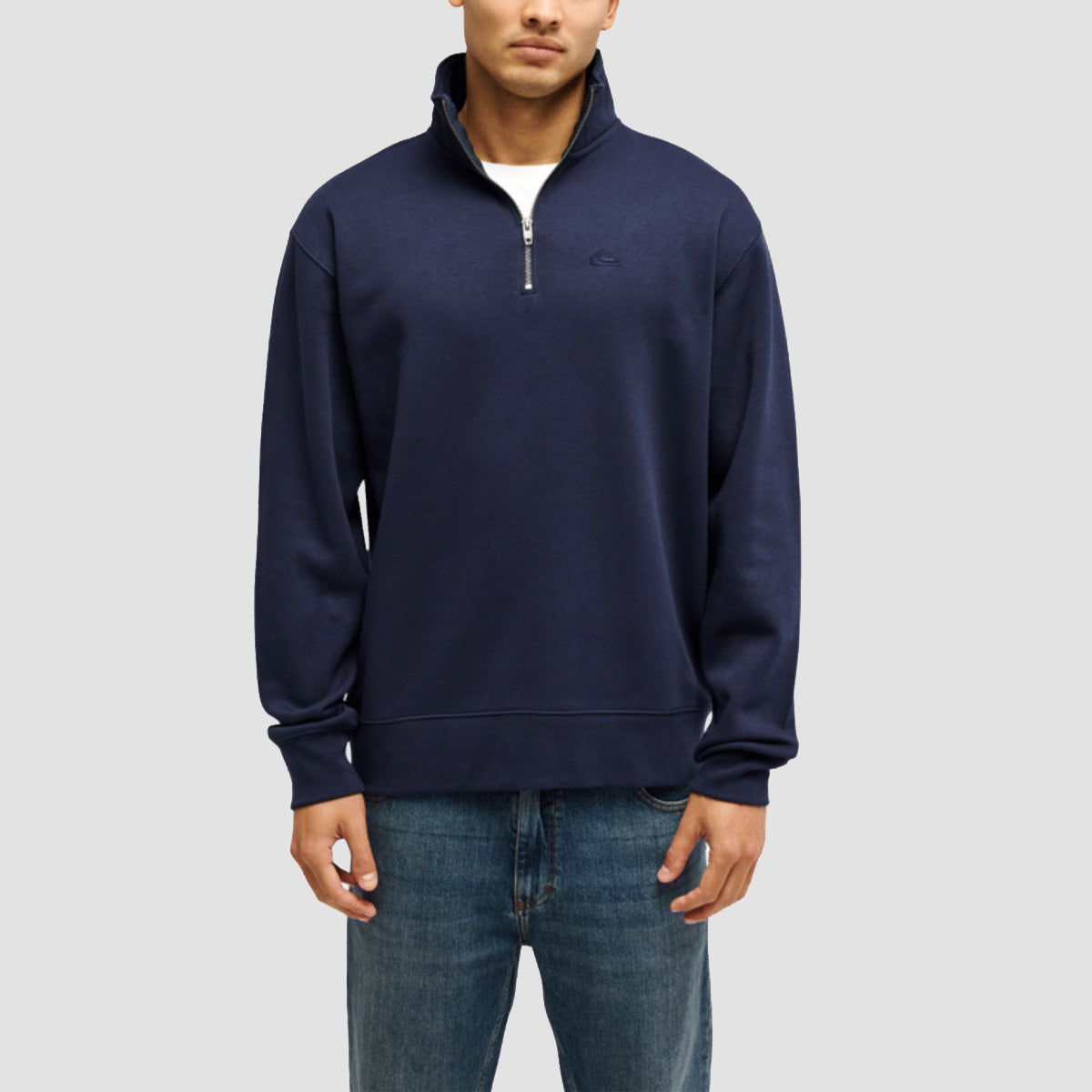 Quiksilver Salt Water Quarter Zip Sweatshirt Dark Navy