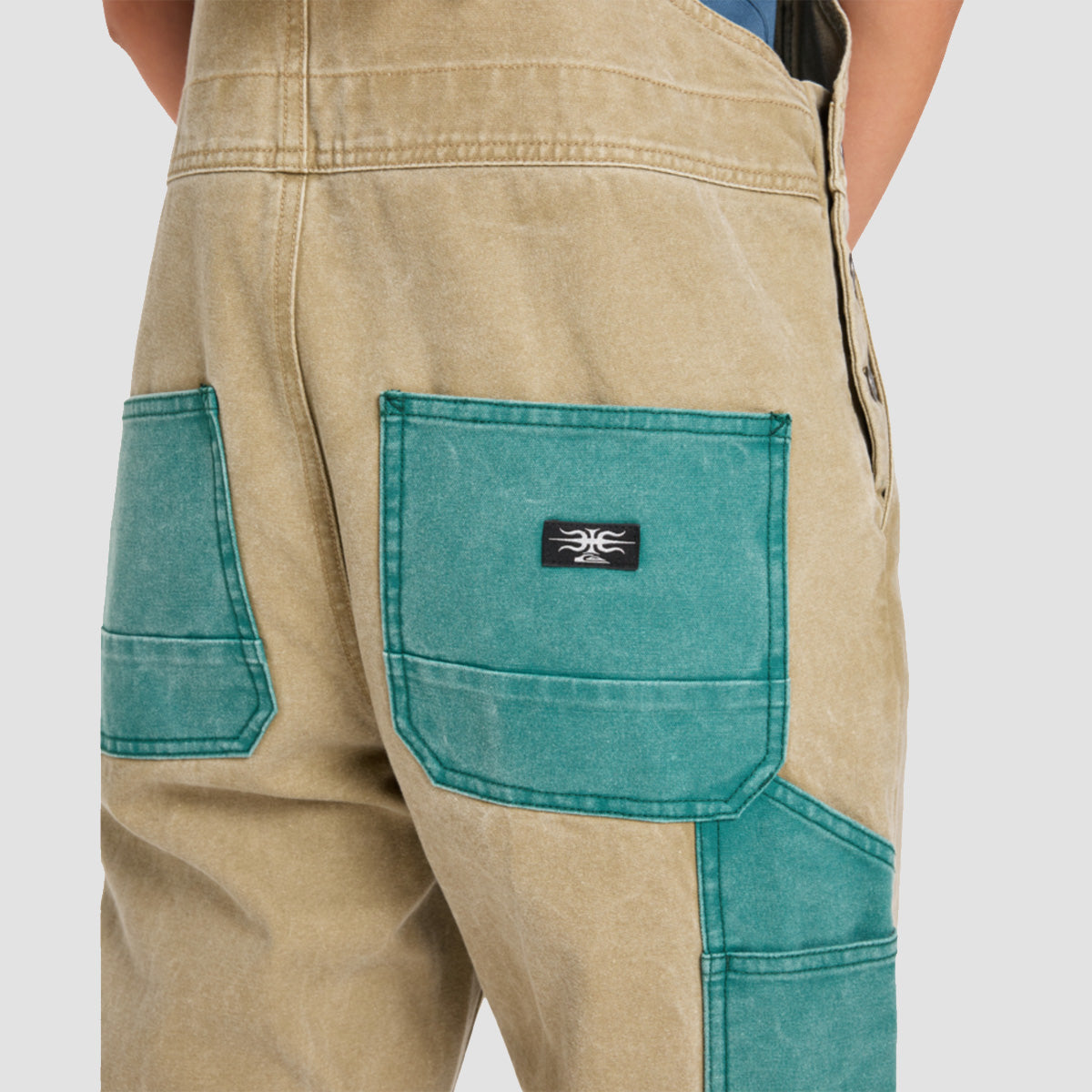 Quiksilver Sand Relaxed Dungarees Elmwood - Womens