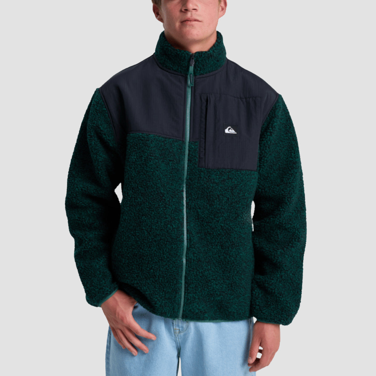 Quiksilver Shallow Water Sherpa Jacket Trekking Green Heather