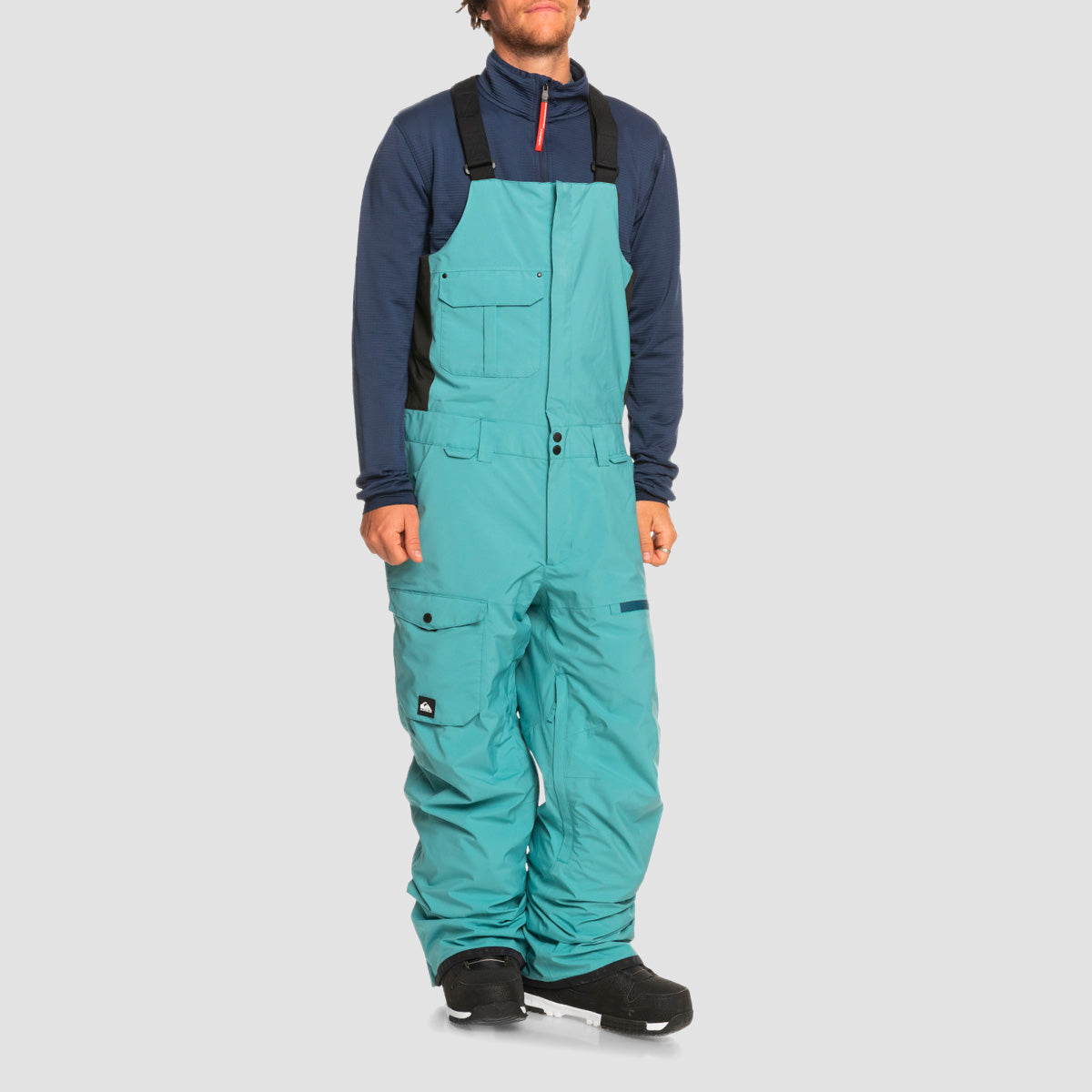 Quiksilver Utility Snow Bib Pants Brittany Blue