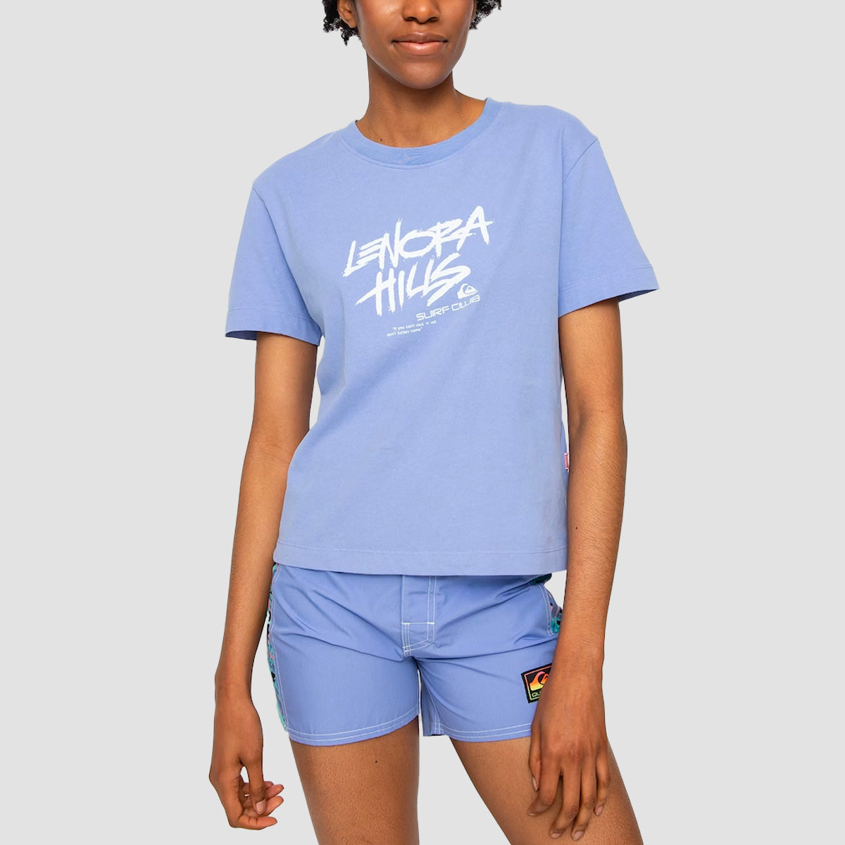 Quiksilver x Stranger Things 86 Cropped Tee Jacaranda - Womens