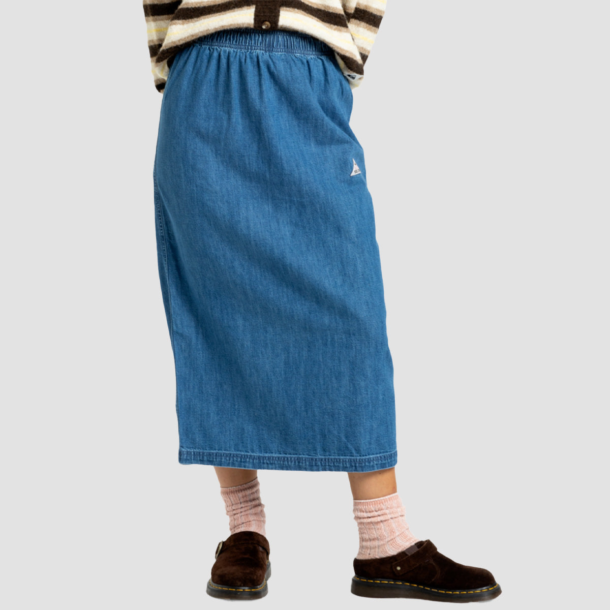 Quiksilver Yukon Maxi Skirt Medium Blue - Womens