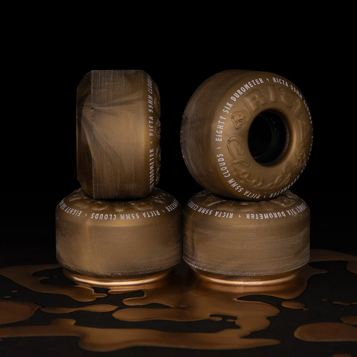 Ricta Clouds 86a Skateboard Wheels Metallic Gold 55mm
