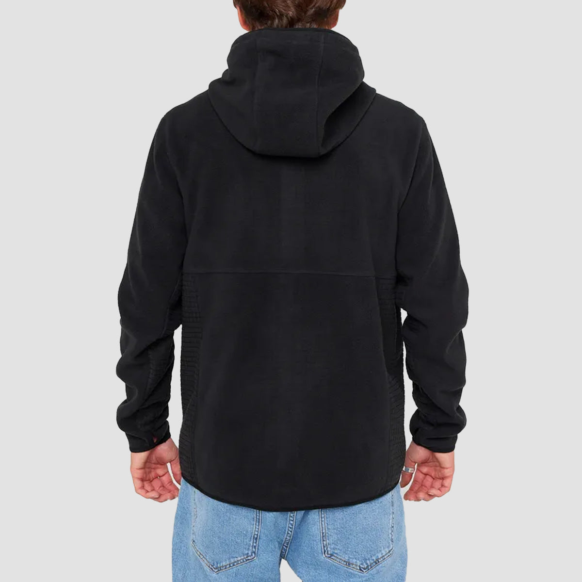 Rip Curl Departed Polar Fleece Zip Hoodie Black