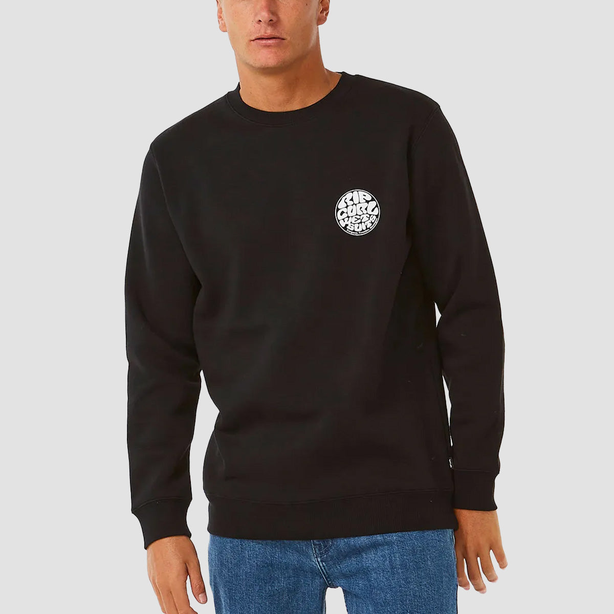 Rip Curl Wetsuit Icon Crew Sweatshirt Black