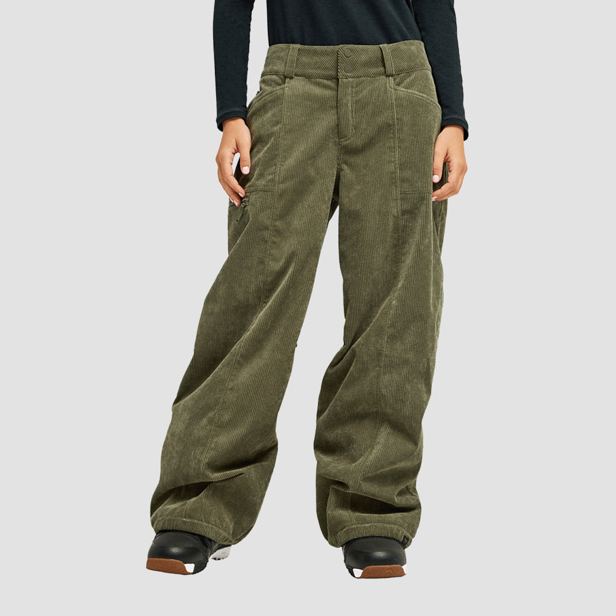 Roxy Airdrift Cord 10K Snow Pants Beetle - Womens
