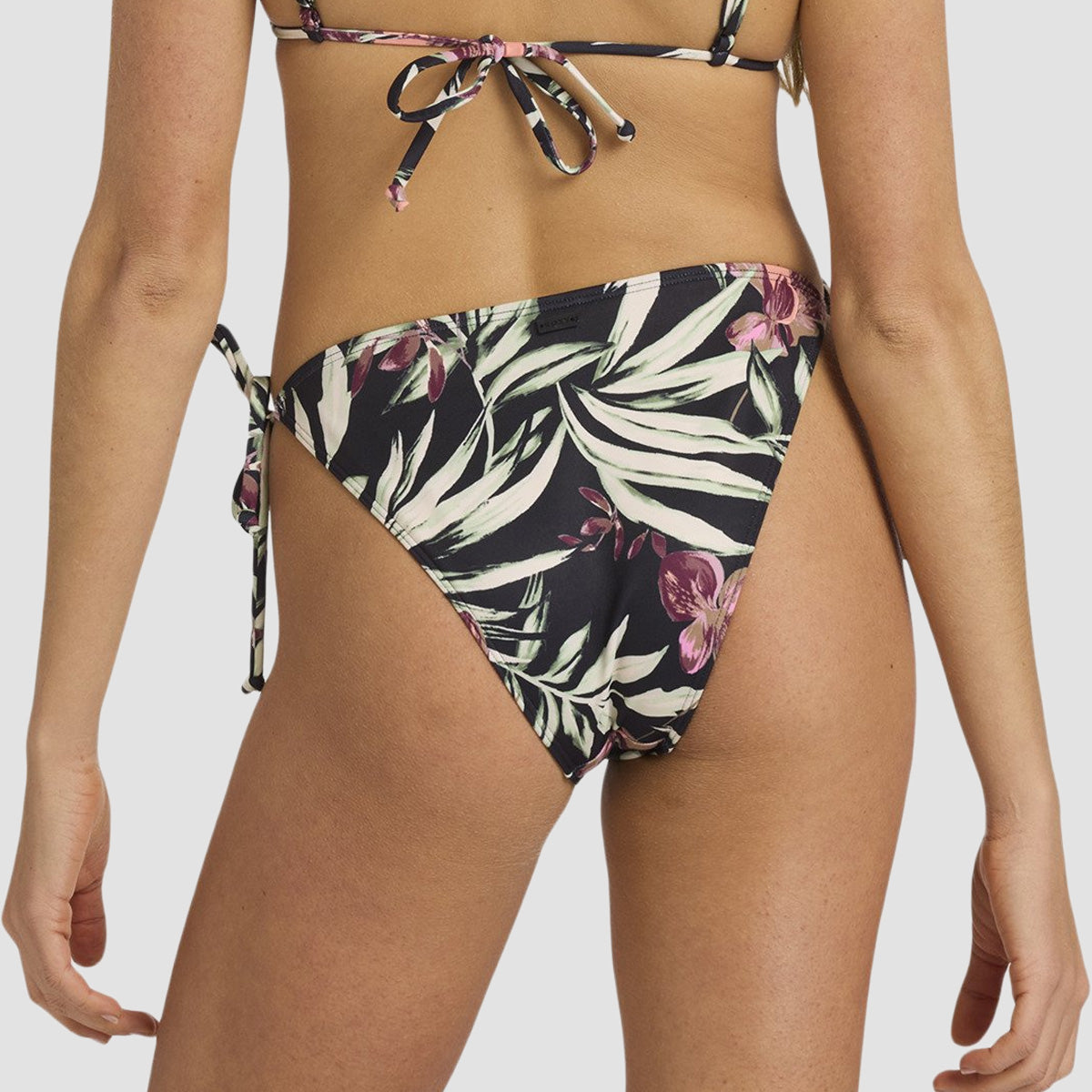 Roxy Beach Classics Ts Bikini Bottoms Anthracite Wind Swept Floral - Womens