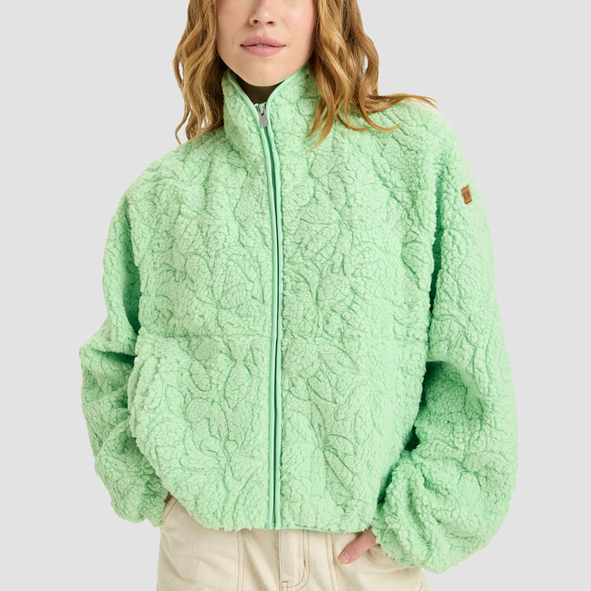 Roxy Blurry Cloud Jacket Pistachio Green - Womens