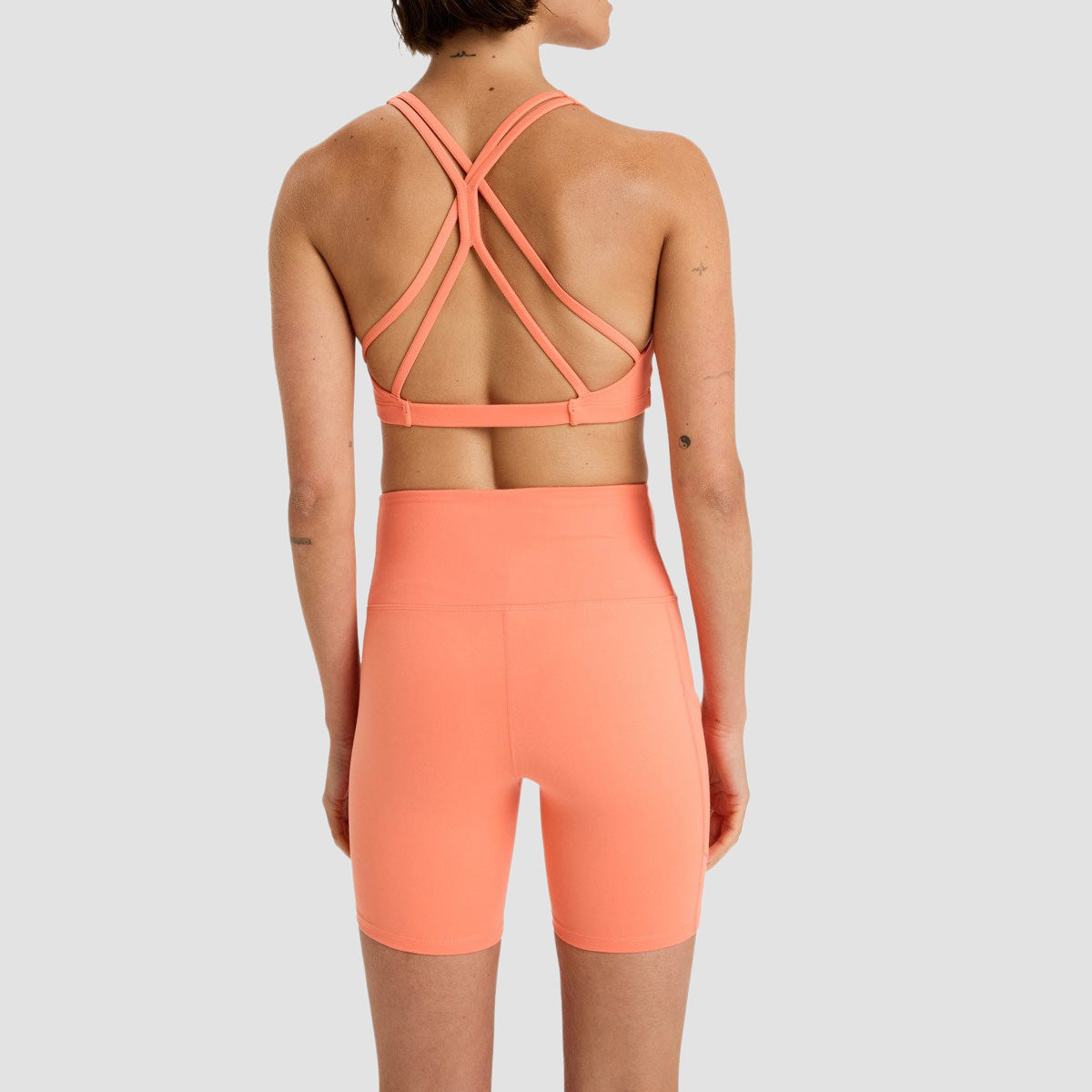 Roxy Heart Into It Biker Sport Biker Shorts Coral Chic - Womens