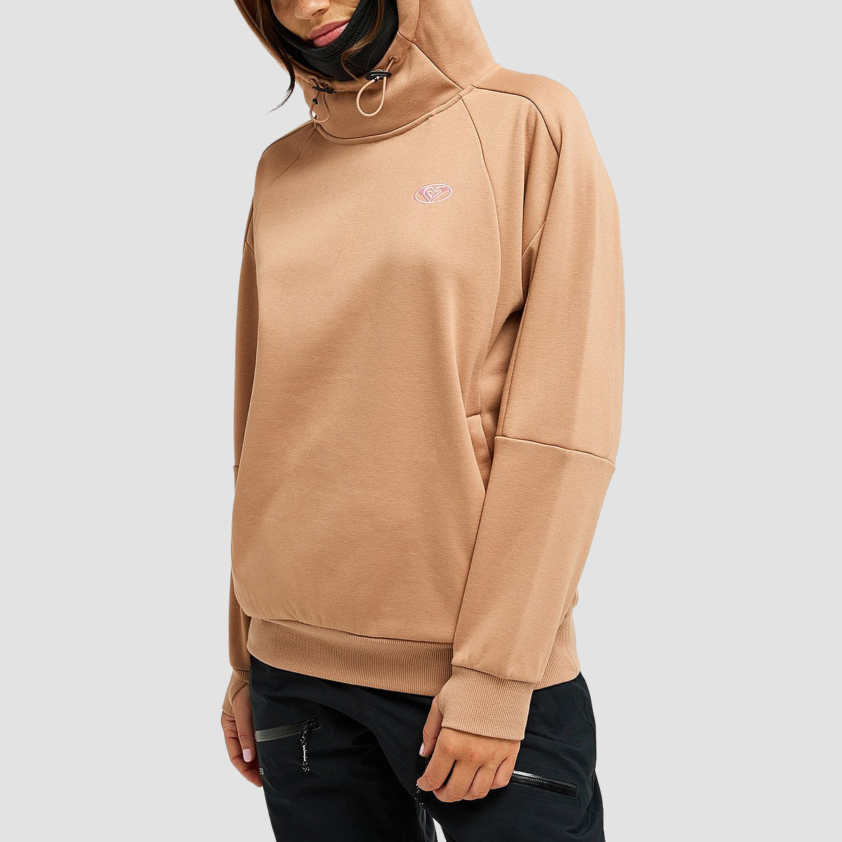 Roxy Liberty Technical Mid Layer Pullover Hoodie Cafe Au Lait - Womens