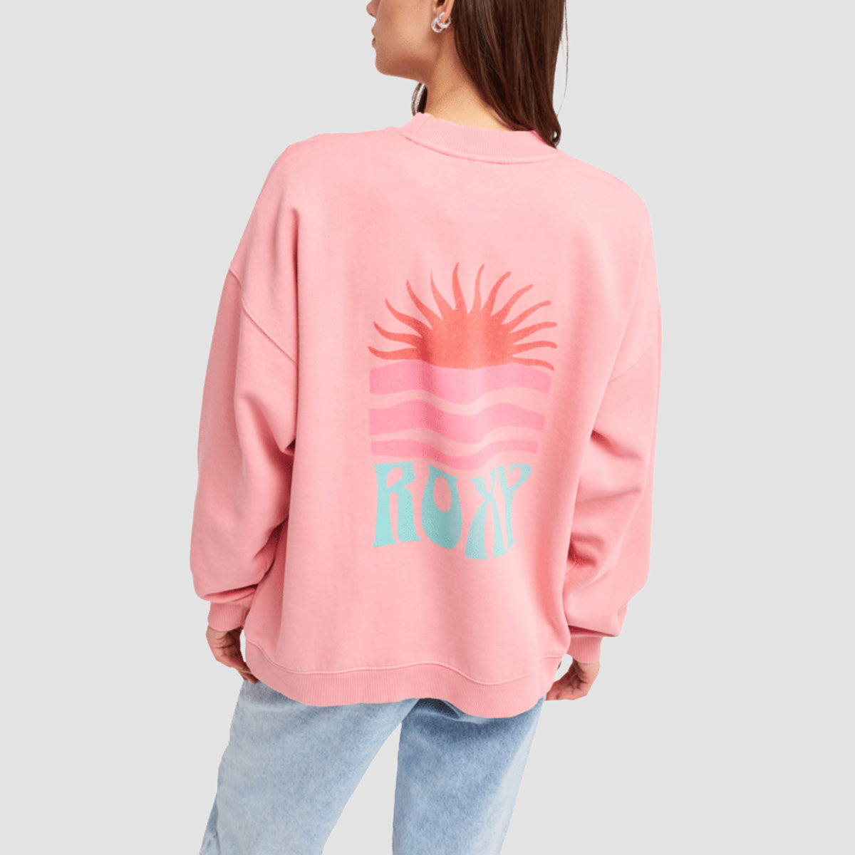 Roxy Lineup Oversized Crew Sweatshirt Plumeria - Womens