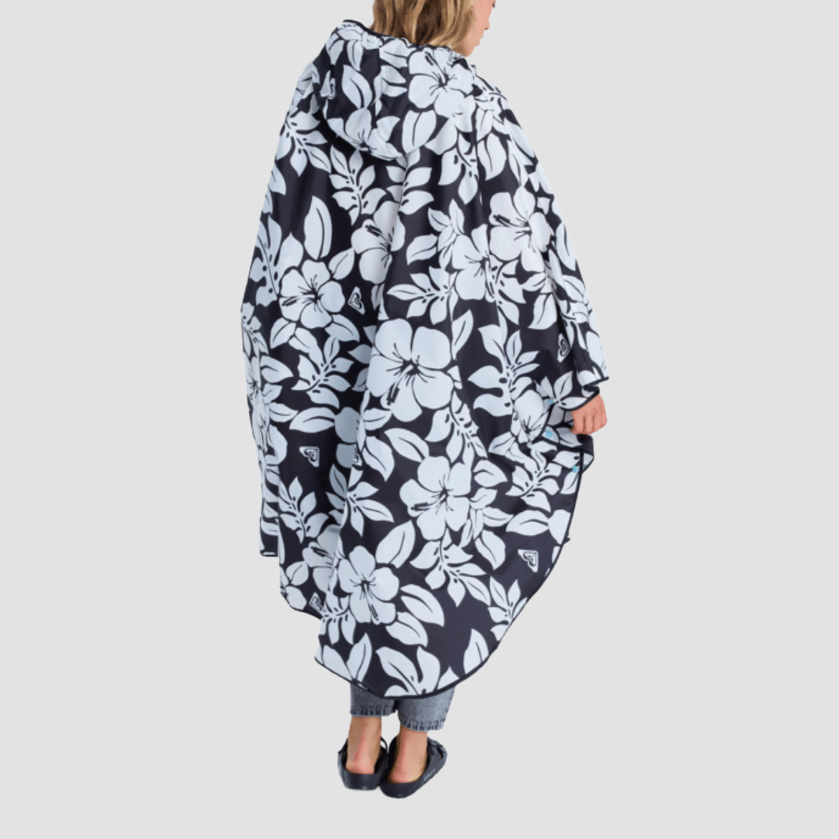 Roxy Midnight Rain Poncho Anthracite The Big Mo - Womens