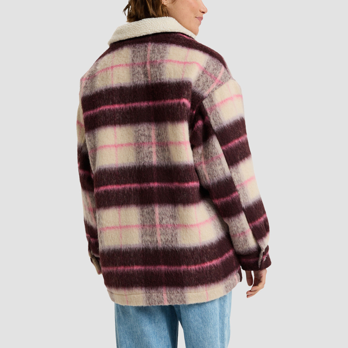 Roxy Passage Of Time Jacket Parchment Mariachi Plaid - Womens