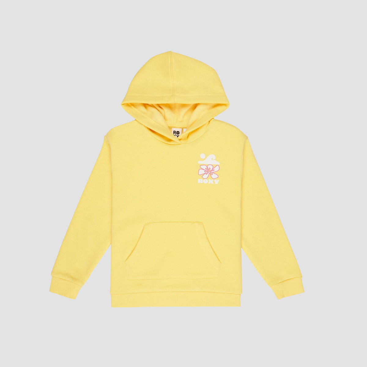 Roxy Surf Feeling Brushed Pullover Hoodie Lemon Drop - Girls