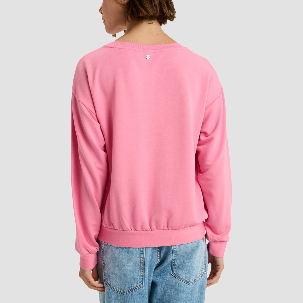 Roxy Surfing By Moon Crew Sweatshirt Pink Cosmos - Womens