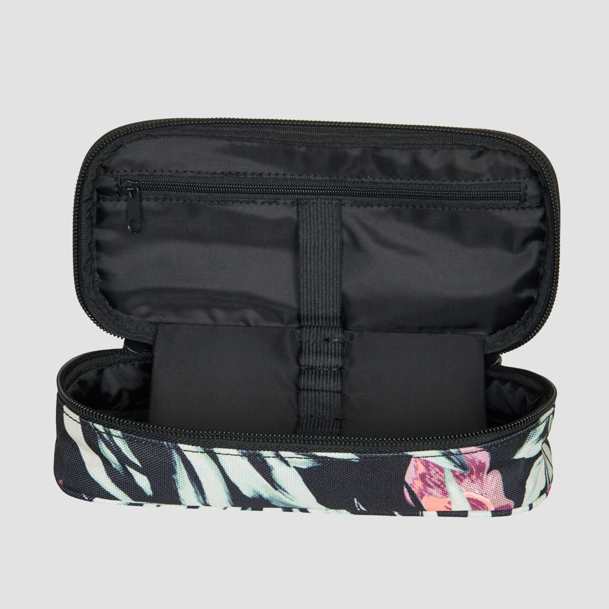 Roxy Take Me Away Pencil Case Anthracite Wind Swept Floral - Womens