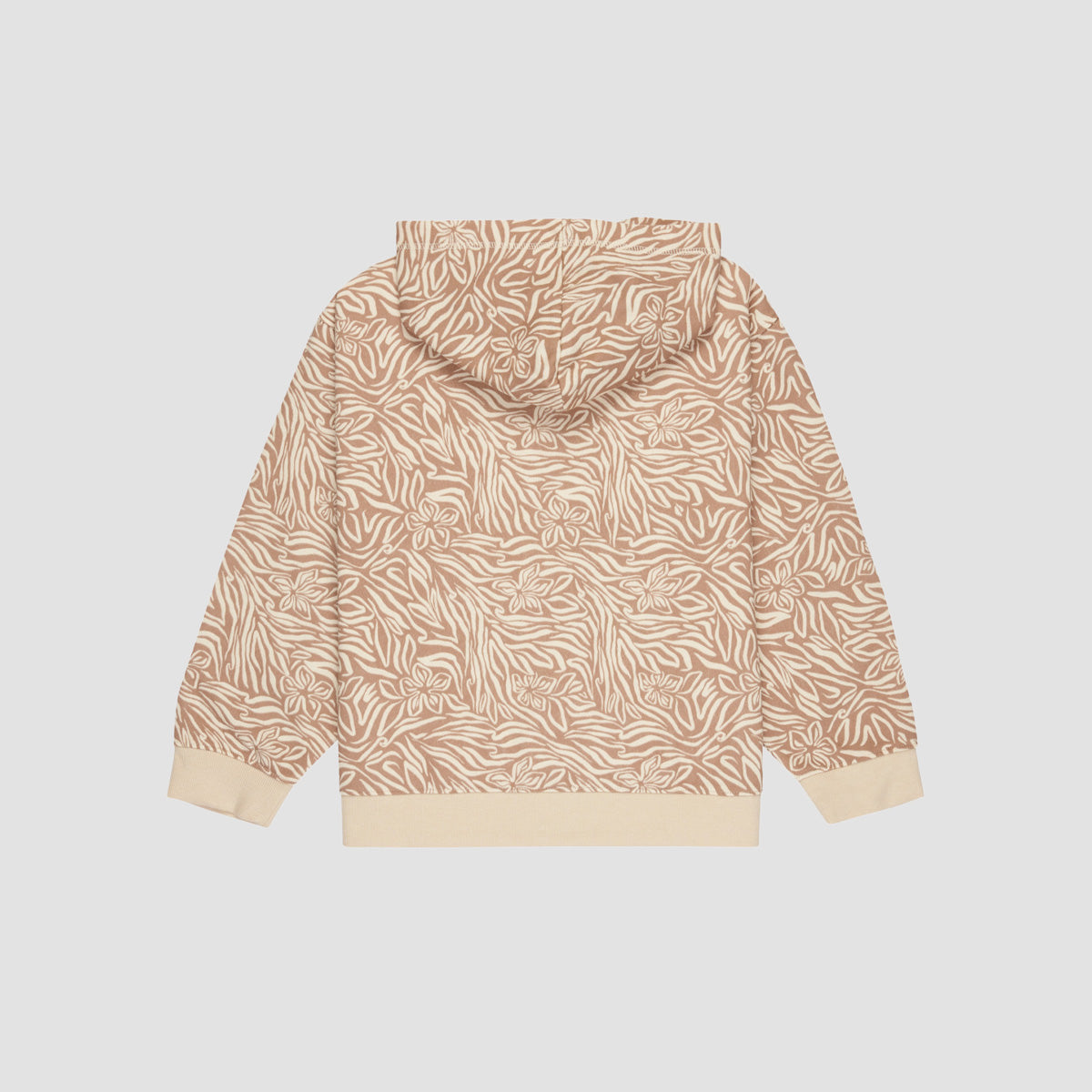 Roxy Twenty Five Miles Zip Hoodie Parchment Animal Floral - Girls