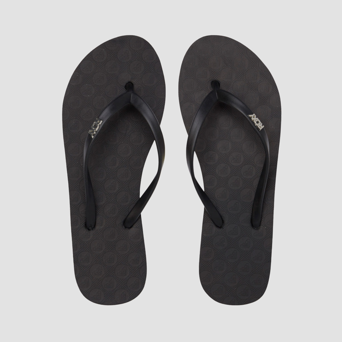 Roxy Viva IV Flip-Flops Black Smooth - Womens