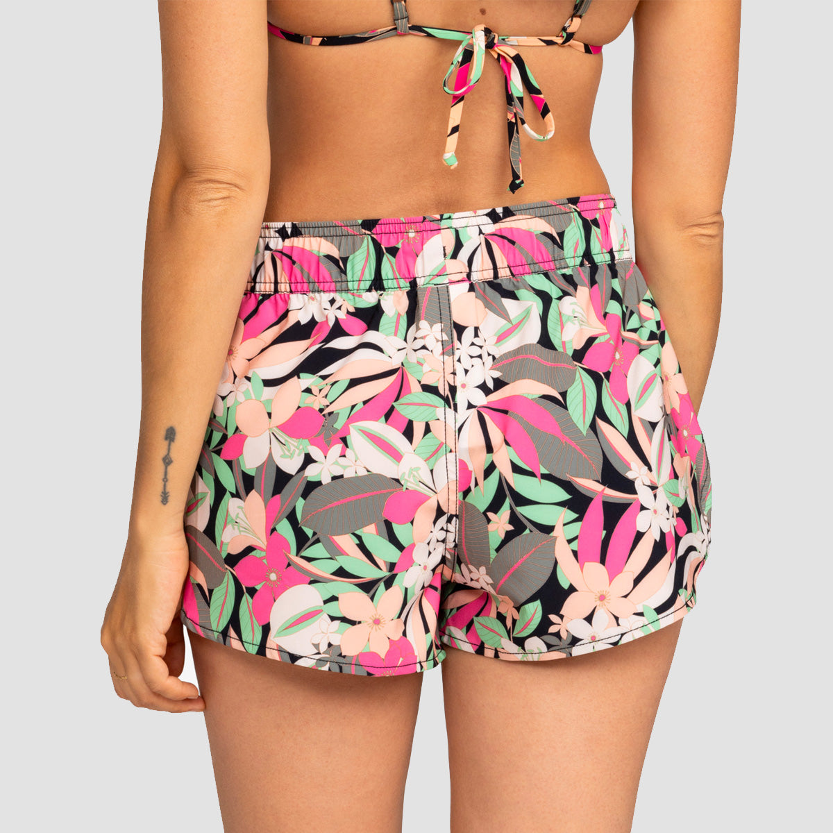 Roxy Wave Printed 2" Boardshorts Anthracite Palm Song Swim - Womens