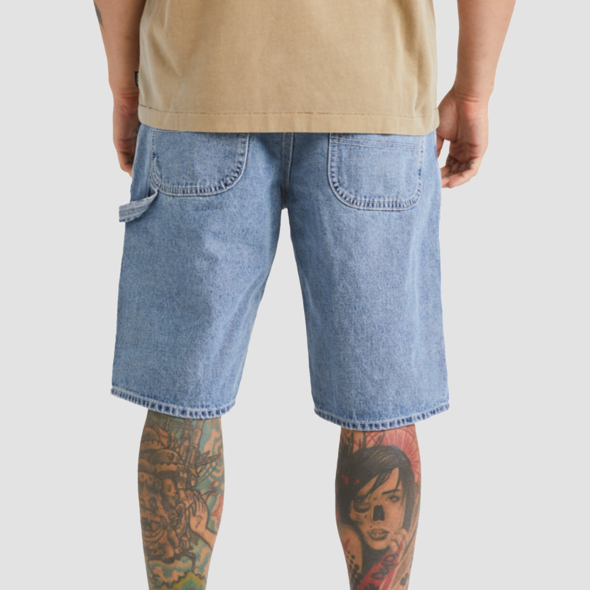 RVCA Americana Denim Shorts Broken Blue Wash