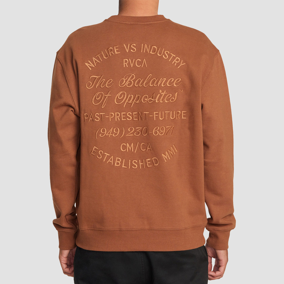 RVCA Balance Cafe Crew Sweatshirt Rawhide