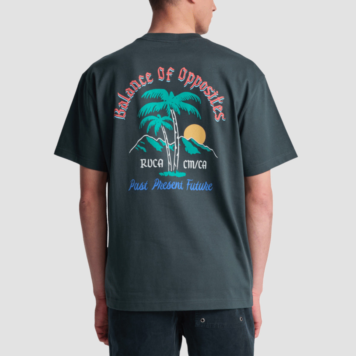 RVCA Frond Mural T-Shirt Pirate Black