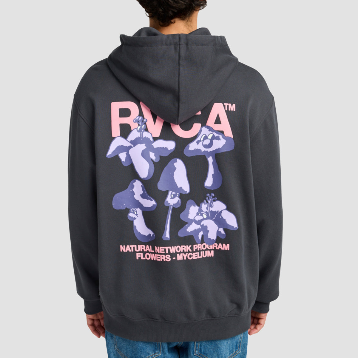 RVCA Natural Network Pullover Hoodie Garage Blue