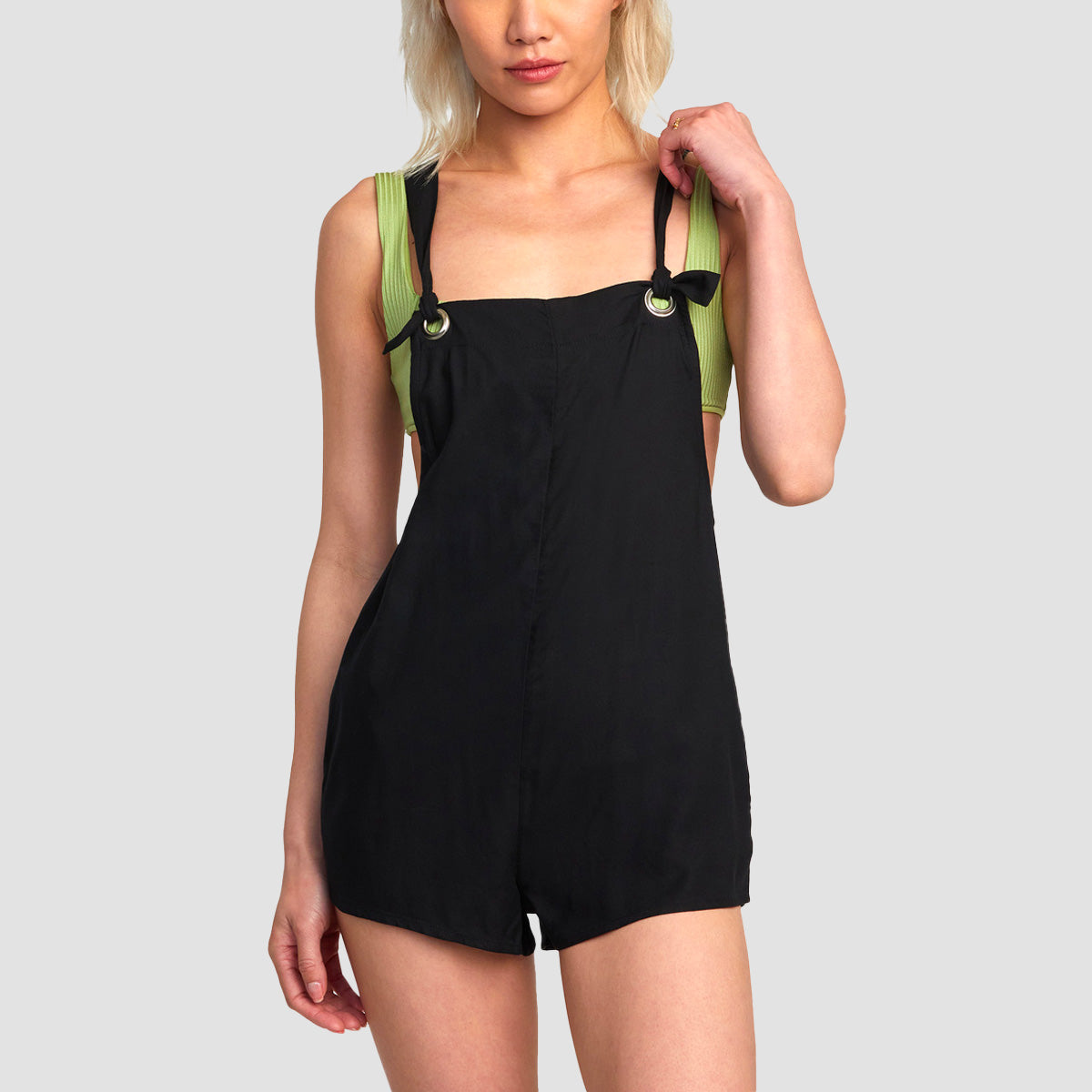 RVCA Standard Playsuit Black - Womens