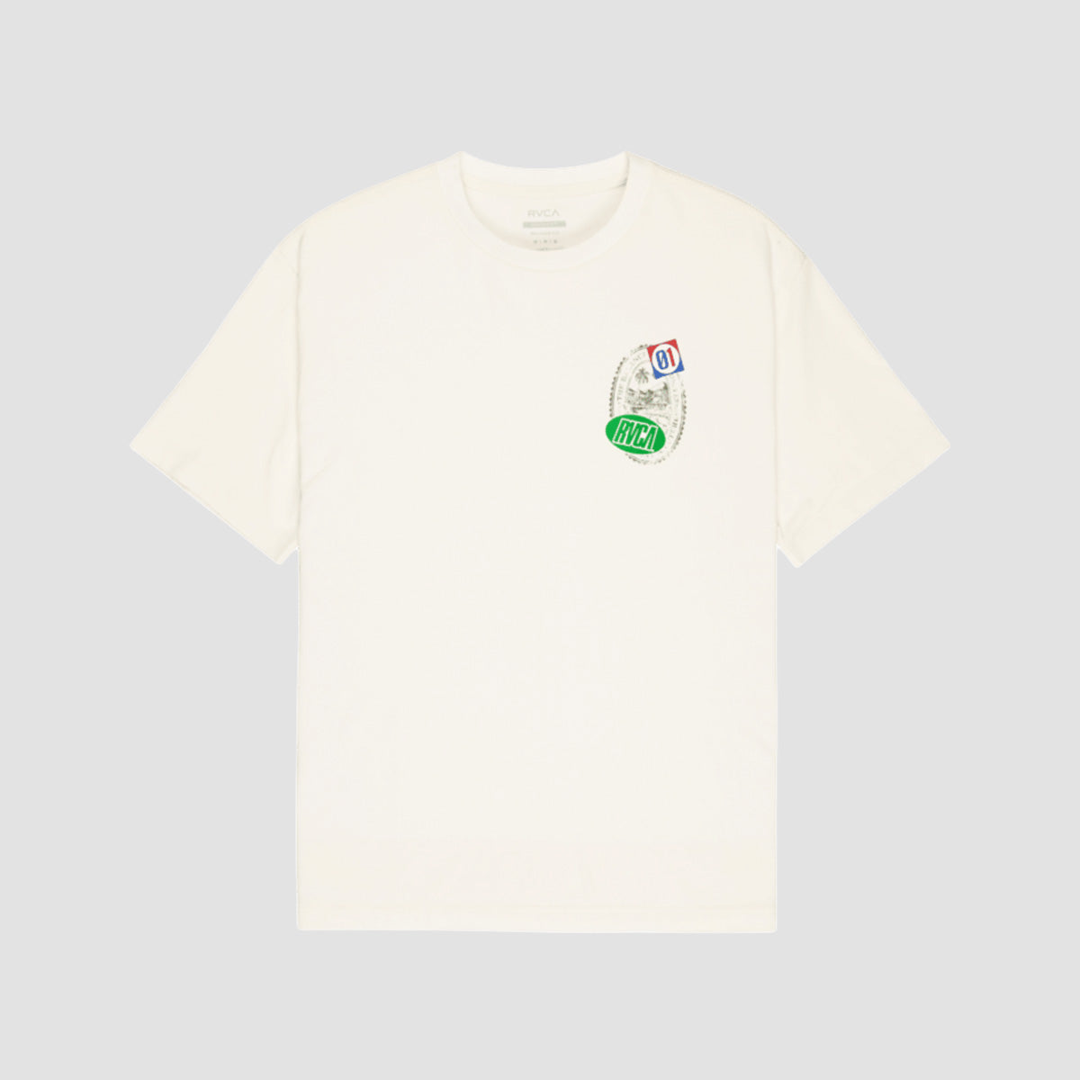 RVCA Vacation Tag T-Shirt Antique White