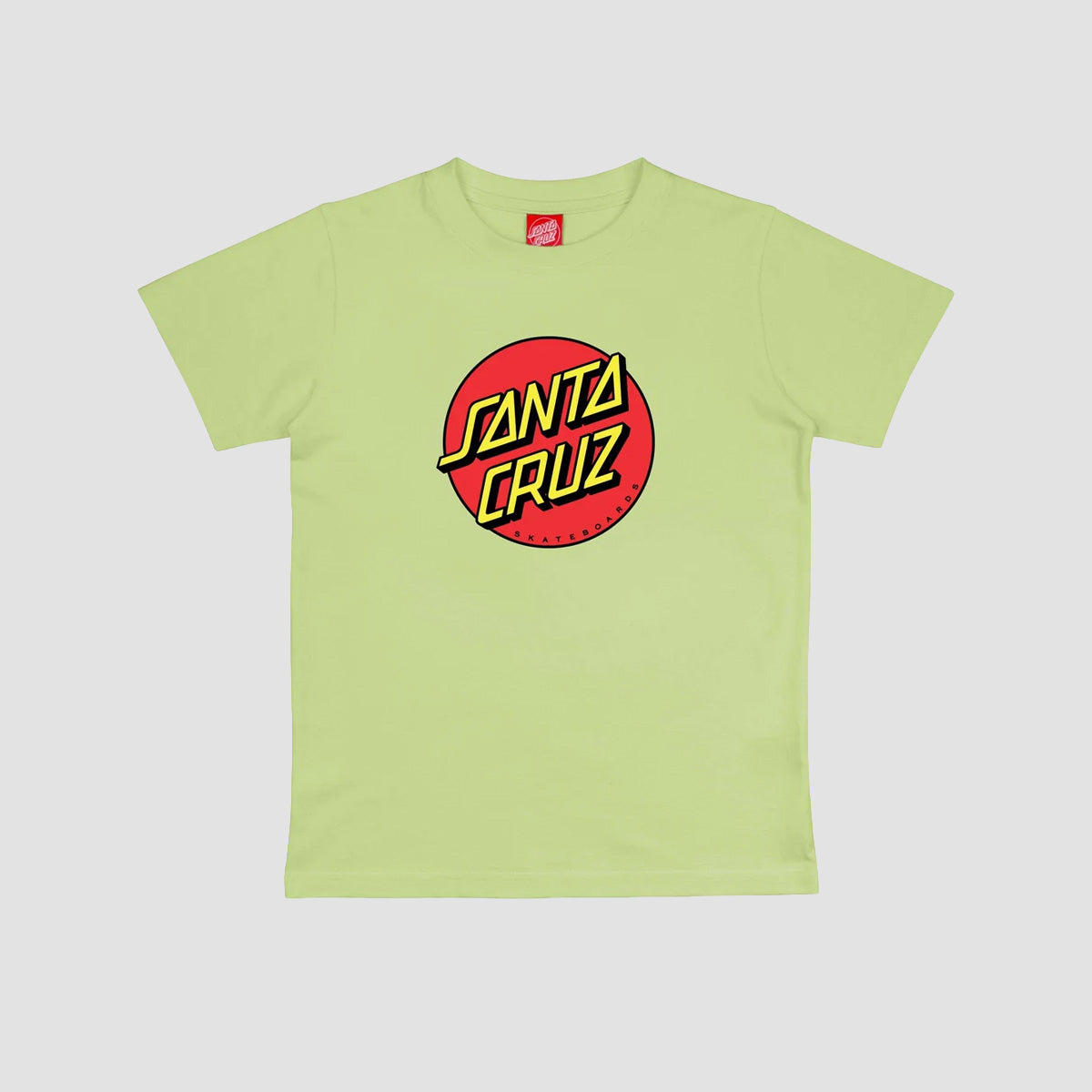 Santa Cruz Classic Dot T-Shirt Green Glow - Kids